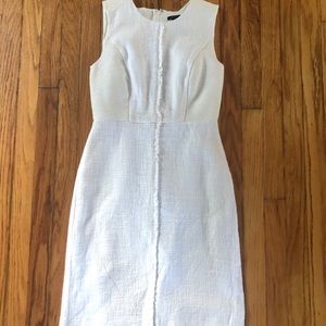 Ann Taylor Cream Tweed Work Dress